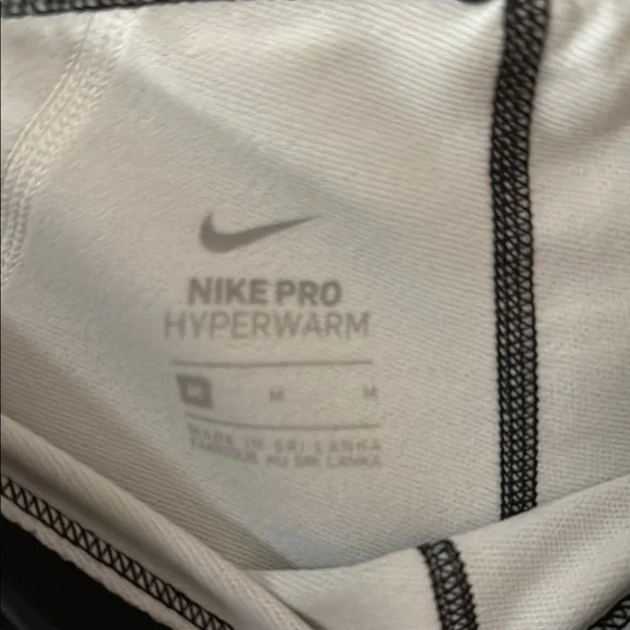 Nike PRO women's hyperwarm Black and Gray Leggings Size M - Picture 3 of 5